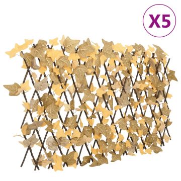 Gossi spalier frunze artar false extensibil 5 buc. oranj 180x60 cm