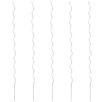Gossi spirale pentru suport plante, 5 buc., 110 cm, otel galvanizat