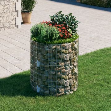 Gossi stalp de gabion, Ø100x100 cm, otel galvanizat, circular