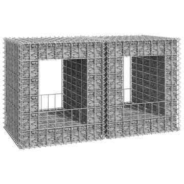 Gossi stalpi cos gabion, 2 buc., 50x50x60 cm, fier