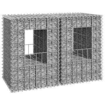 Gossi stalpi tip cos gabion, 2 buc., 40x40x60 cm, fier