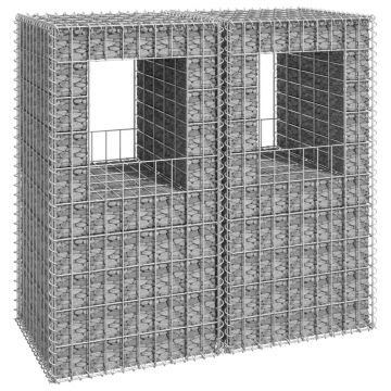 Gossi stalpi tip cos gabion, 2 buc., 50x50x100 cm, fier