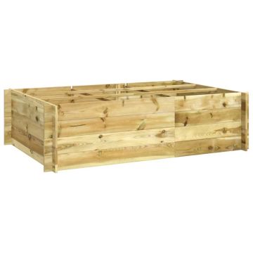 Gossi strat inaltat, 150 x 100 x 40 cm, lemn tratat