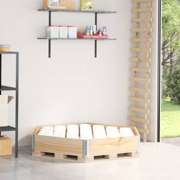 Gossi strat inaltat, 160x160 cm, lemn masiv pin, hexagon