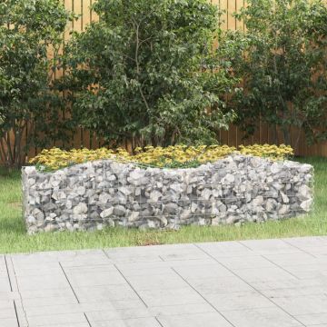 Gossi strat inaltat cu gabion arcuit, 200x50x50 cm, fier galvanizat