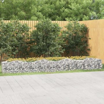 Gossi strat inaltat cu gabion arcuit, 400x50x50 cm, fier galvanizat