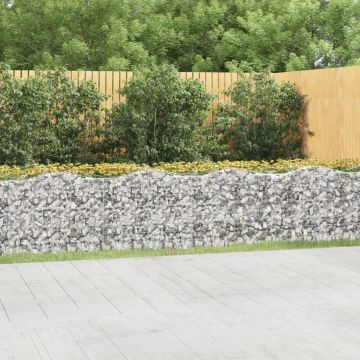 Gossi strat inaltat cu gabion arcuit, 800x50x100 cm, fier galvanizat