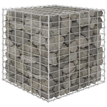 Gossi strat inaltat cub gabion, 60 x 60 x 60 cm, sarma de otel