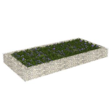 Gossi strat inaltat de gabion, 200x100x20 cm, otel galvanizat