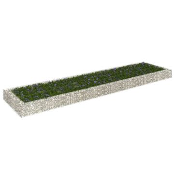 Gossi strat inaltat de gabion, 400x100x20 cm, otel galvanizat