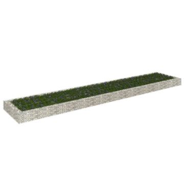 Gossi strat inaltat de gabion, 500x100x20 cm, otel galvanizat