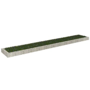 Gossi strat inaltat de gabion, 600x100x20 cm, otel galvanizat