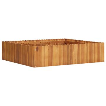 Gossi strat inaltat de gradina, 100x100x25 cm, lemn masiv de acacia
