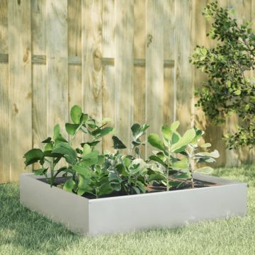 Gossi strat inaltat de gradina, 100x100x33,5 cm, otel inoxidabil