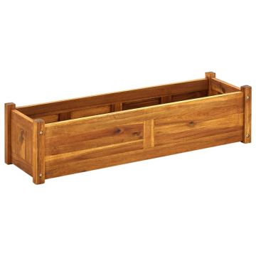 Gossi strat inaltat de gradina, 100x30x25 cm, lemn de acacia