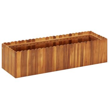 Gossi strat inaltat de gradina, 100x30x25 cm, lemn masiv de acacia
