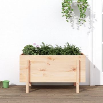 Gossi strat inaltat de gradina, 101x50x57 cm, lemn masiv de pin