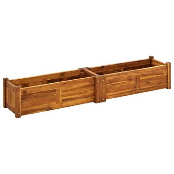 Gossi strat inaltat de gradina, 150x30x25 cm, lemn de acacia
