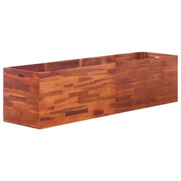 Gossi strat inaltat de gradina, 200 x 50 x 50 cm, lemn de acacia