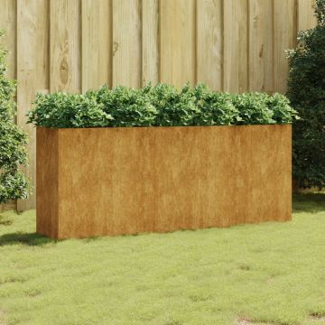 Gossi strat inaltat de gradina, 200x40x80 cm, otel corten