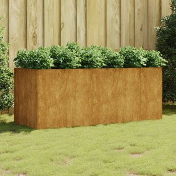 Gossi strat inaltat de gradina, 200x80x80 cm, otel corten