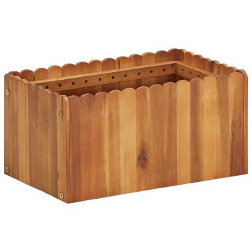 Gossi strat inaltat de gradina, 50 x 30 x 25 cm, lemn masiv de acacia