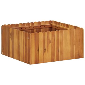 Gossi strat inaltat de gradina, 50 x 50 x 25 cm, lemn masiv de acacia