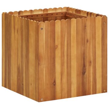 Gossi strat inaltat de gradina, 50 x 50 x 50 cm, lemn masiv de acacia