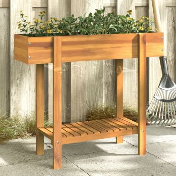Gossi strat inaltat de gradina, 90x30x75 cm, lemn masiv de acacia