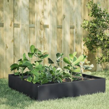 Gossi strat inaltat de gradina, antracit, 100x100x33,5 cm, otel