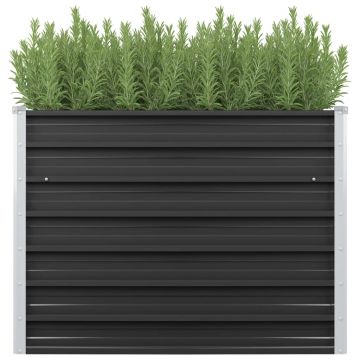 Gossi strat inaltat de gradina antracit 100x40x77 cm otel galvanizat