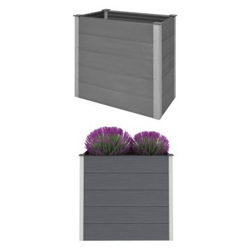 Gossi strat inaltat de gradina, gri, 100 x 50 x 91 cm, wpc