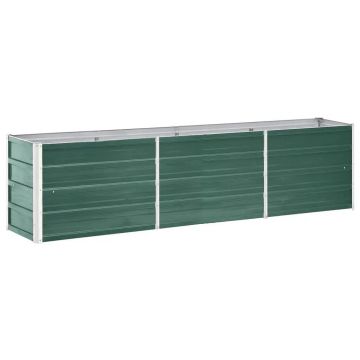 Gossi strat inaltat de gradina verde 240 x 40 x 45 cm otel galvanizat