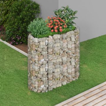 Gossi strat inaltat gabion, 120x50x100 cm, fier galvanizat