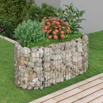 Gossi strat inaltat gabion, 120x50x50 cm, fier galvanizat
