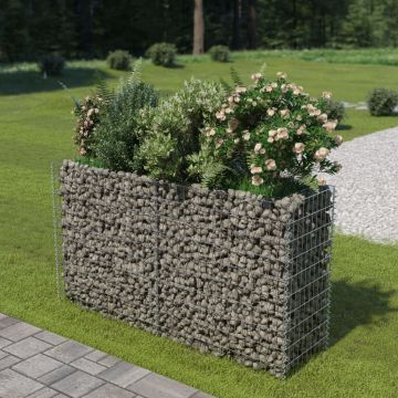 Gossi strat inaltat gabion, 180 x 50 x 100 cm, otel galvanizat