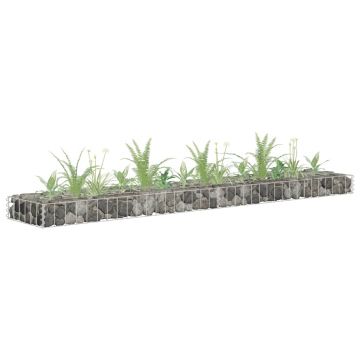 Gossi strat inaltat gabion, 180x30x10 cm, otel galvanizat