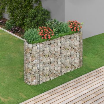 Gossi strat inaltat gabion, 190x50x100 cm, fier galvanizat