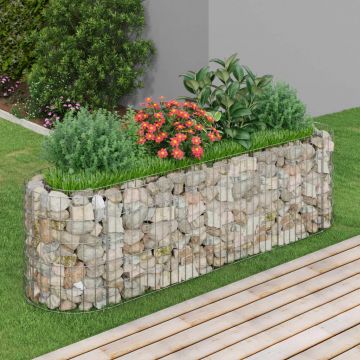 Gossi strat inaltat gabion, 190x50x50 cm, fier galvanizat