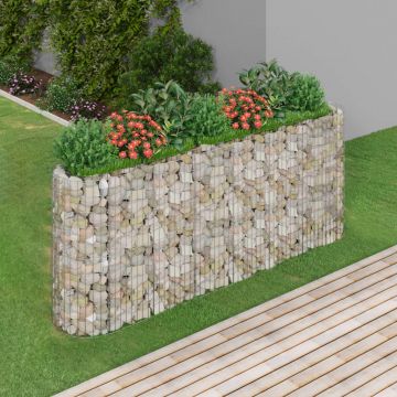 Gossi strat inaltat gabion, 260x50x100 cm, fier galvanizat