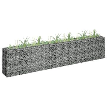 Gossi strat inaltat gabion, 270 x 30 x 60 cm, otel galvanizat