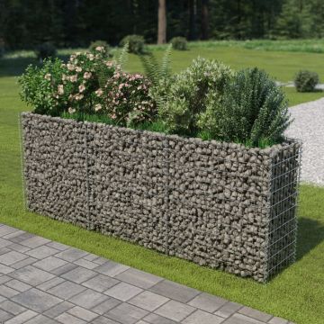 Gossi strat inaltat gabion, 270 x 50 x 100 cm, otel galvanizat