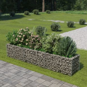 Gossi strat inaltat gabion, 270 x 50 x 50 cm, otel galvanizat