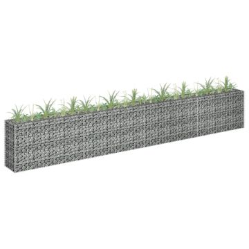 Gossi strat inaltat gabion, 360 x 30 x 60 cm, otel inoxidabil
