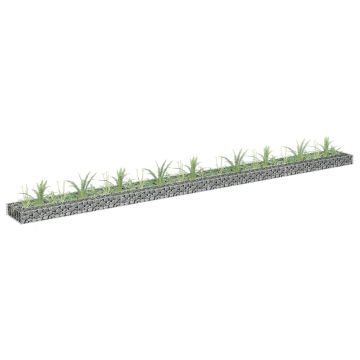 Gossi strat inaltat gabion, 360x30x10 cm, otel galvanizat