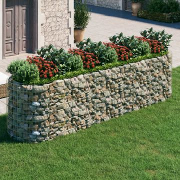 Gossi strat inaltat gabion, 400x100x100 cm, fier galvanizat