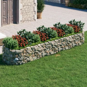 Gossi strat inaltat gabion, 400x100x50 cm, fier galvanizat