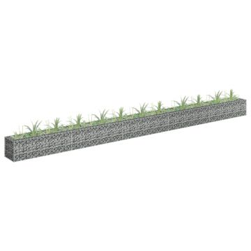 Gossi strat inaltat gabion, 450 x 30 x 30 cm, otel galvanizat