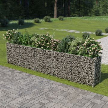 Gossi strat inaltat gabion, 450 x 50 x 100 cm, otel galvanizat