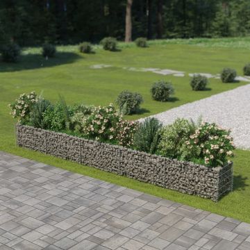Gossi strat inaltat gabion, 450 x 50 x 50 cm, otel galvanizat